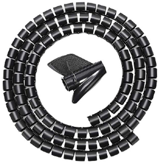 withWIN 매직 전선정리 커버 + 집게 세트, 1세트, 블랙