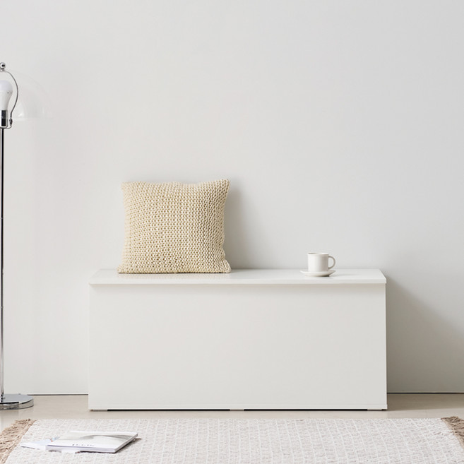 하모벨 킨드 벤치 수납장 1000 방문설치, 화이트, 1개