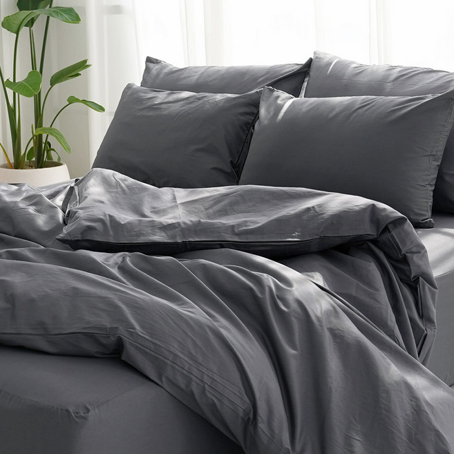 스코홈 럭시 순면 40수 틔윌 호텔식 이불커버, 럭시차콜