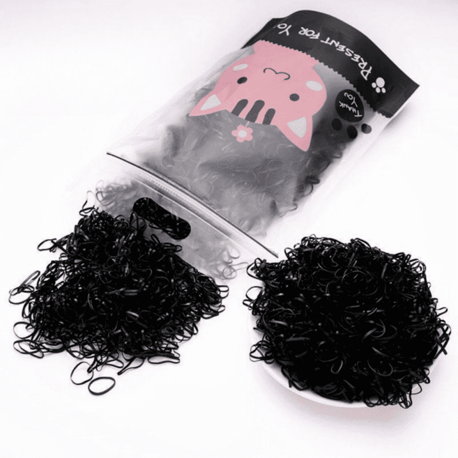 니즈유 튼튼 짱짱한 고탄력 대용량 고무줄 머리끈 일반대형 950p