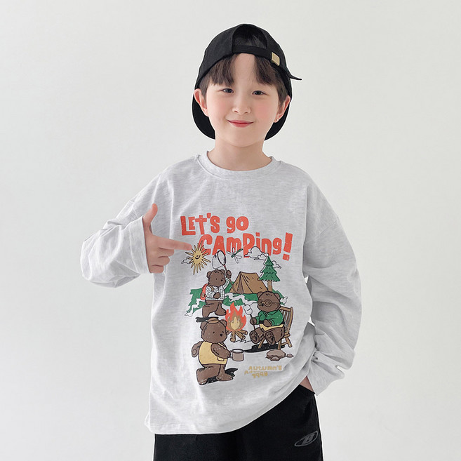 BerryCloset Let's Go Camping 長袖棉質T恤