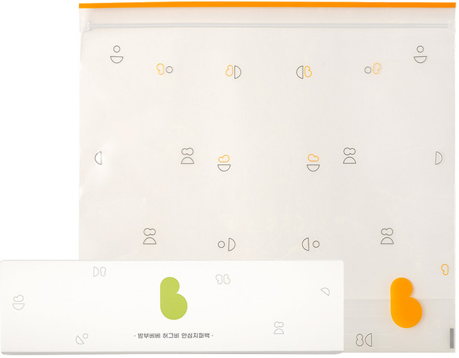 밤부베베 허그비 안심지퍼백 밑면형 20매, 1개