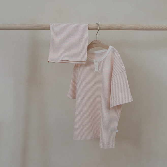 피카부 아동용 듀이 학생 내복 반팔 + 반바지 세트