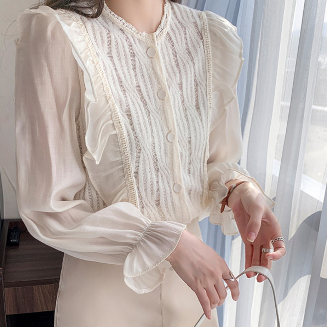 POPLARNC 女款 Labovins 蕾絲襯衫 P26SPBL120425