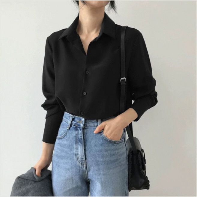 피어니스트 여성용 시크 베이직 셔츠