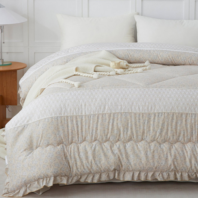 Betrise 貝翠絲 韓國田園風輕柔棉銀離子防蹣抗菌羽絲絨暖冬被, 月影蘭語