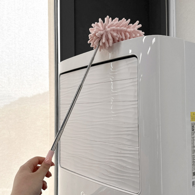 모나코올리브 파스텔 길이조절 극세사 먼지털이, 핑크, 1개