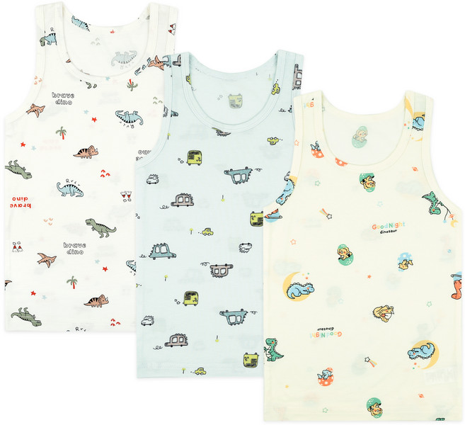 메이키즈 무형광 아동용 모달 런닝 3종 세트 마이쥬라기