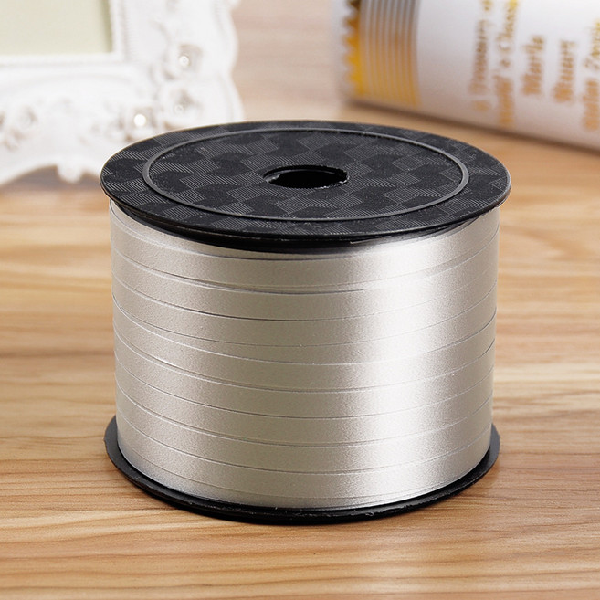 마켓피아 다용도 포장 리본 선물 장식 작업노끈 0.5cm x 90m, 롤 실버, 2개