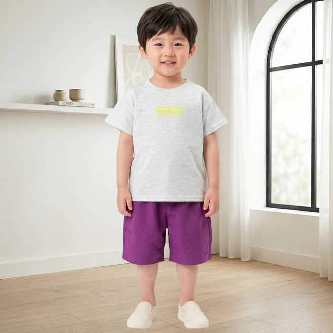 KIDSCOMO 兒童變色短袖上下裝套組