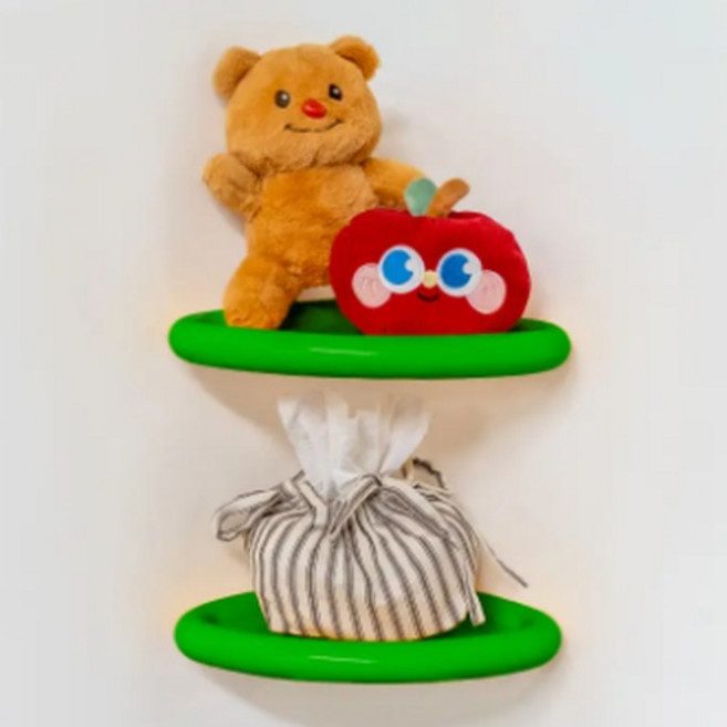 하이앤드라이 무타공 컬러 모서리 코너 라운드 엣지 틈새 욕실정리 선반 ab 91920, 그린(ab 919204), 1개