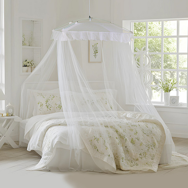 갤러리데코 엔젤 캐노피 침대 모기장, 화이트