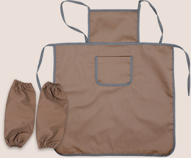 베베슈에뜨 아동용 사각 모던 미술 면 앞치마 + 팔토시 세트