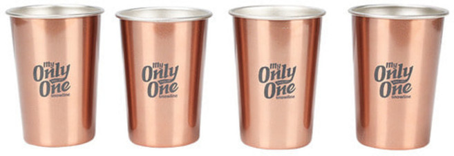 스노우라인 맥주한잔 세트 SNF5UCW002, 로즈골드, 4개