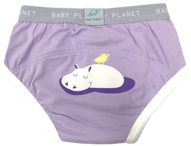 베이비플라넷 아동용 프리미엄 배변 훈련 팬티, 11 하마와 아기새, 1개