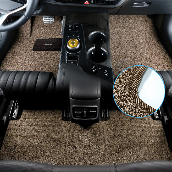 아이나비 클리닉스 엣지 코일 카매트 1열 2열, 브라운, 쌍용 렉스턴스포츠 칸 2019년 1월