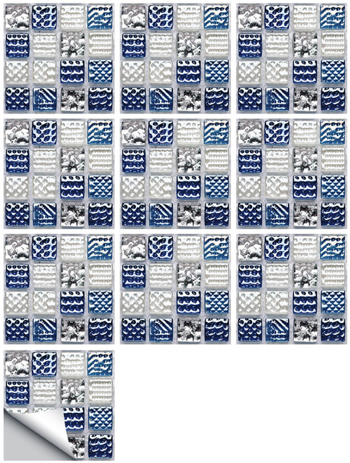 P31 馬賽克磁磚壁貼 10入, 01