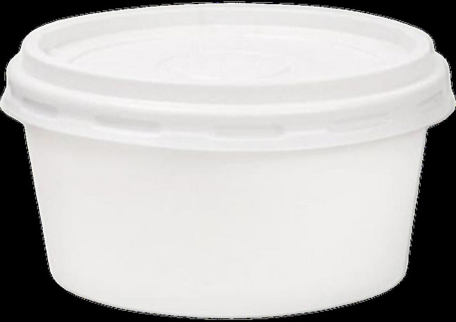 大慶商社 素面紙容器 400ml 含蓋組 (100入/組), 1組, 100個