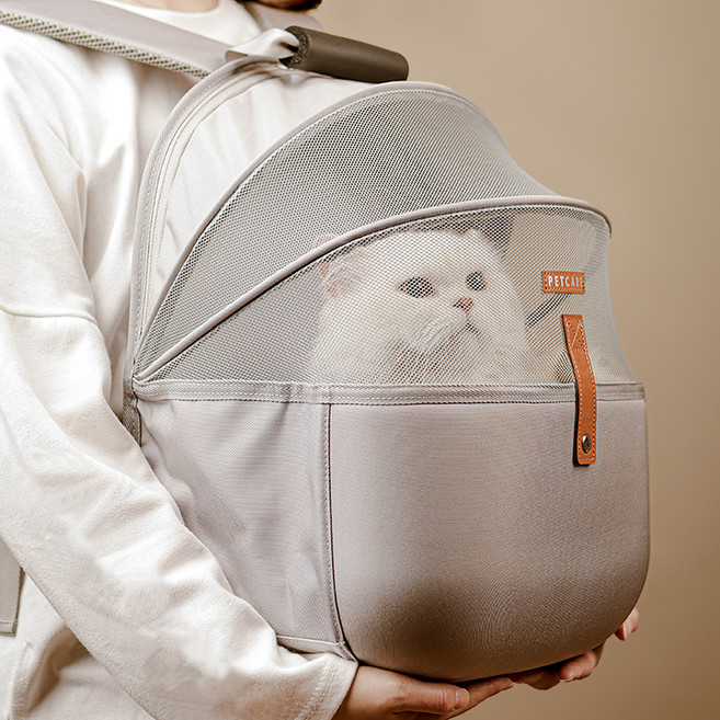 PETCARE 스위트백 폴딩 돔형 백팩 플러스, 그레이, 1개