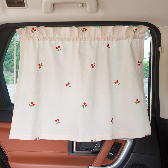 유트러스 차량용 자수 햇빛가리개, 체리, 1개