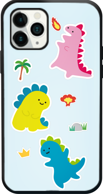 원베스트 우당탕 다이노 마그네틱 도어 범퍼 휴대폰 케이스