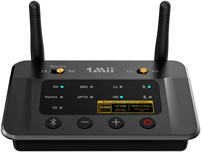 원미 3 in 1 장거리 블루투스 오디오 송수신기 DAC 허브, B03Pro, 혼합색상, 1개