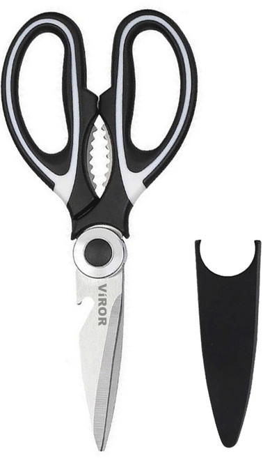 VIROR 強力多功能廚房剪刀, 黑色, 1個