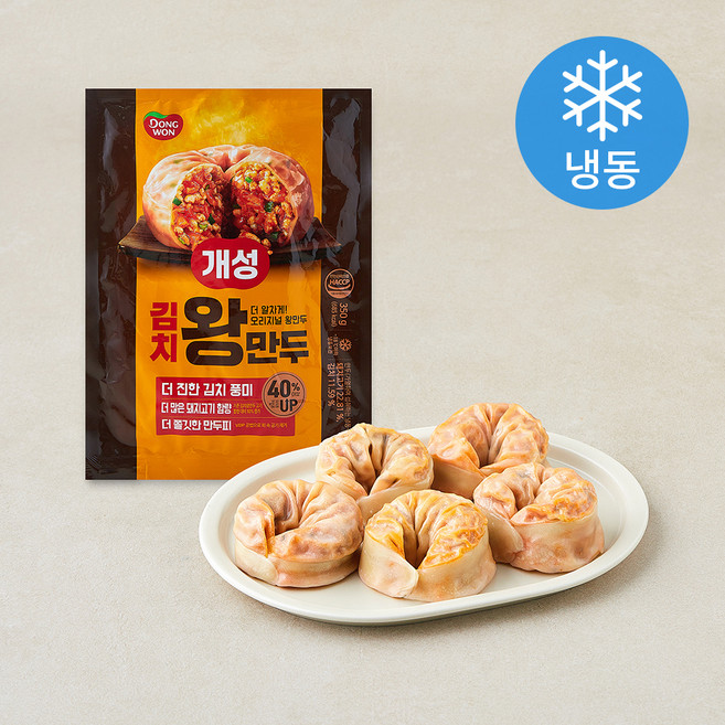 동원 개성 김치 왕만두 (냉동), 350g, 1개