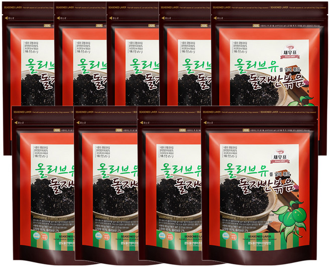 새우표 완도 올리브유 돌자반볶음, 60g, 9개