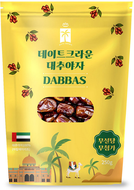 데이트크라운 다바스 대추야자, 1개, 250g