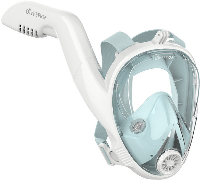 다이비프로 다이나믹 오션 풀페이스 스노쿨링 마스크, 몰디브 블루