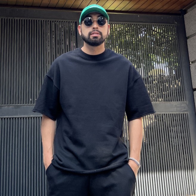 파이브라지 남성용 통기성 빅사이즈 오버핏 컷팅 트레이닝 반팔 티셔츠