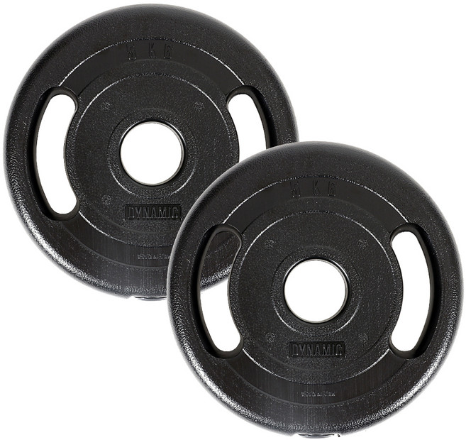 아리프 PVC 코팅 다이나믹 중량 바벨 원판 50mm용, 5kg, 2개, 블랙