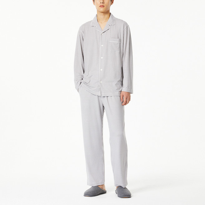 JAJU 男士蜜桃絨睡衣套裝