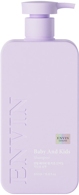 ENVIN Baby And Kids 弱酸性蛋白質洗髮乳 蘋果香味, 500ml, 1瓶