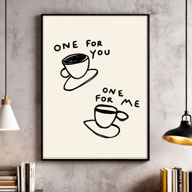 퍼니즈 홈 카페 포스터 너한잔 나한잔