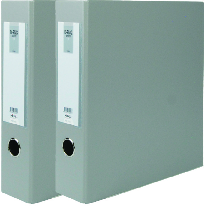 마이다스 D링 합지 바인더 명찰형 3공 A4 7cm, 회색, 2개