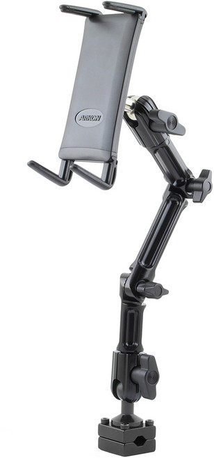 ARKON 멀티앵글 슬림그립 울트라 차량용 헤드레스트 스마트폰 태블릿 거치대 센터형 SM6-RSHM96, 블랙, 1개