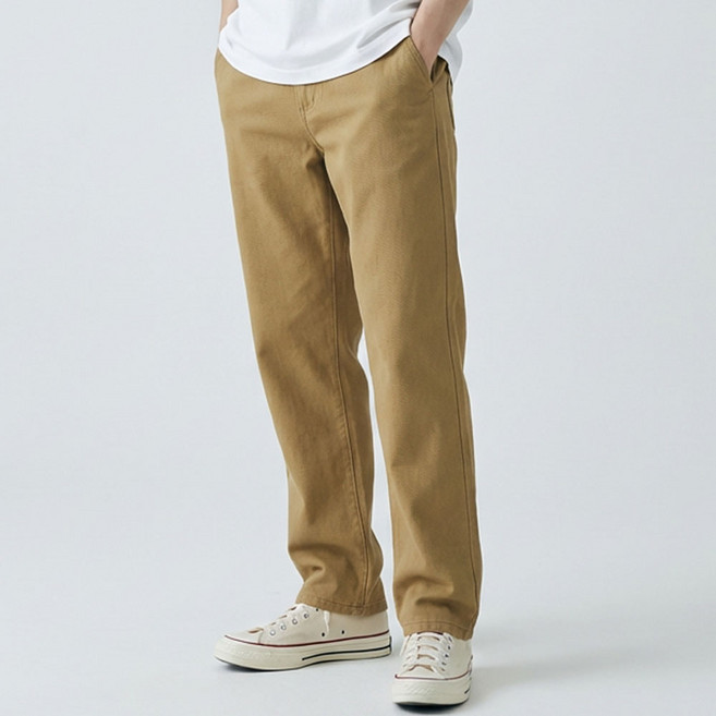 블루포스 남성용 로프넌 뒷밴딩 면 테이퍼드핏 포켓 팬츠