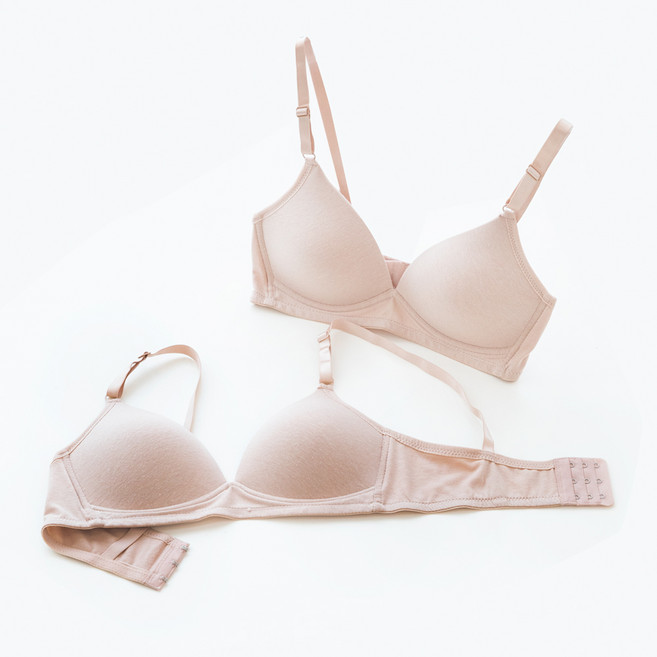 맬러뮤트 코튼 노와이어 모아주는 3후크 브라 2p