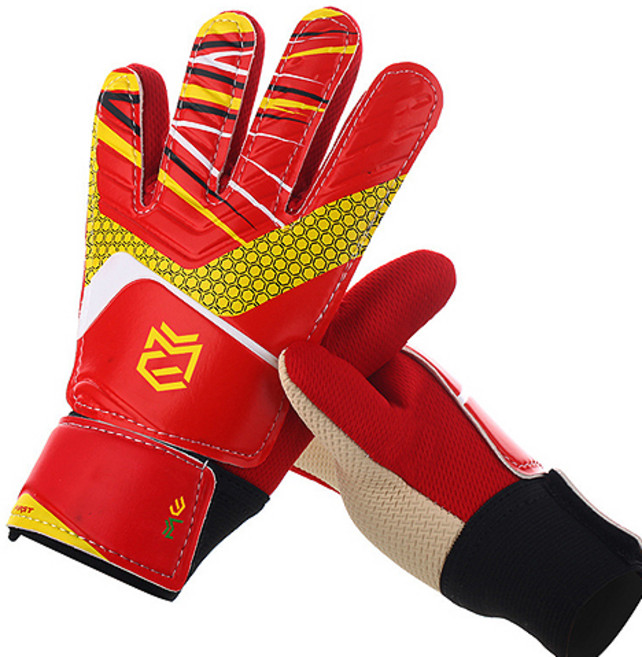 충격흡수에 강한 축구 골키퍼 장갑 양쪽착용, 레드, 1개