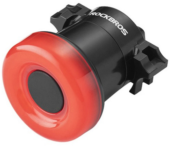 락브로스 브레이크 감속센서 충전식 스마트 자동 후미등, 혼합색상, 1개