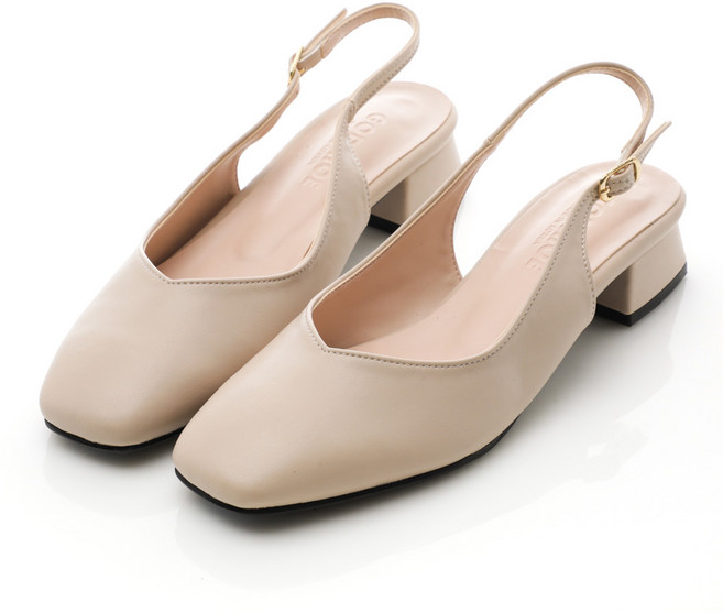 갓슈 비키브이 빅사이즈 로우힐 슬링백 3cm