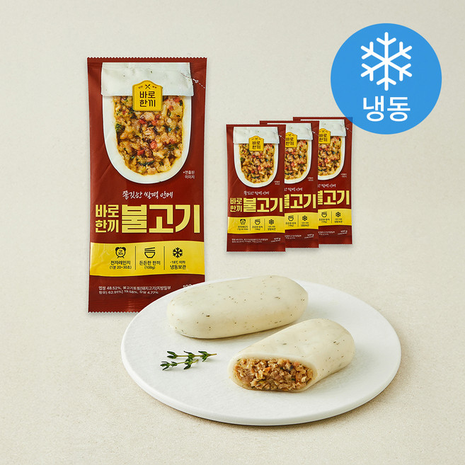 낭만부부 바로한끼 불고기 (냉동), 100g, 4개, 1개입