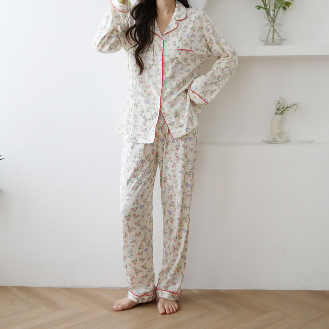 제이나나 여성용 럭키 플라워 파자마 상하의