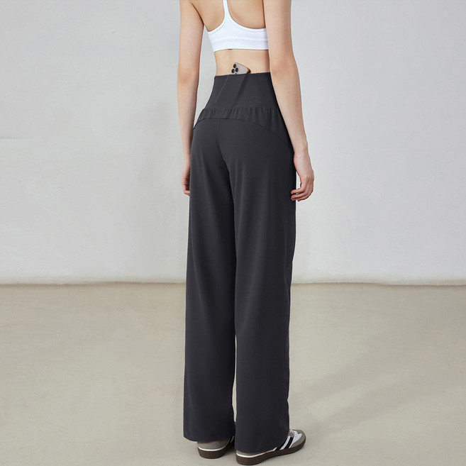 TheSirup 女款高腰瑜珈健身直筒寬褲