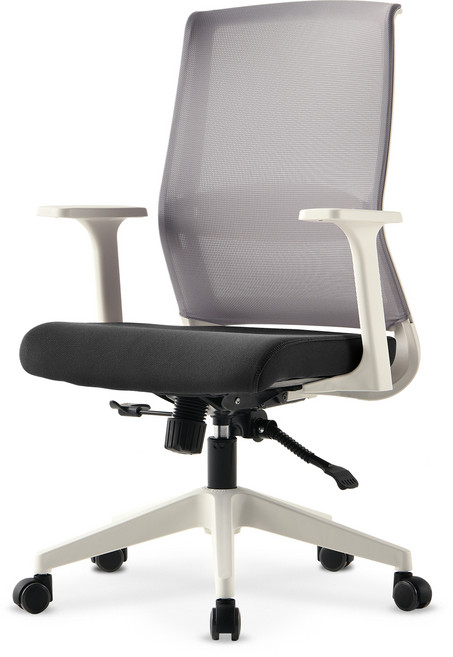 체어포커스 코다 K80 베이직 책상의자 화이트바디, 블랙 + 그레이