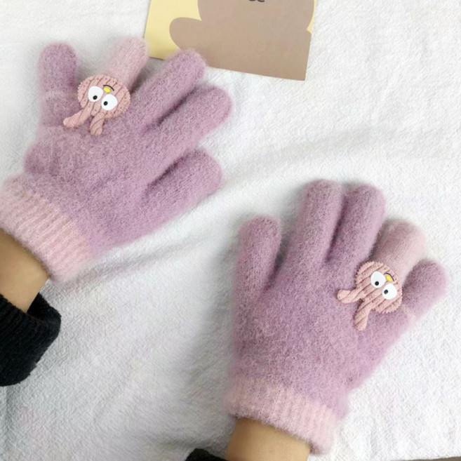 링하나 여아용 러블리 바니 반지 기모안감 극세사 장갑 양손세트 RK148
