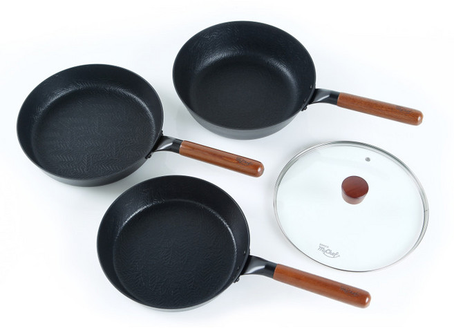 마이셰프 포레스타 시즌 2 프라이팬 4종 세트, 혼합색상, 팬 26cm + 28cm + 웍 28cm + 유리뚜껑 28cm, 1세트
