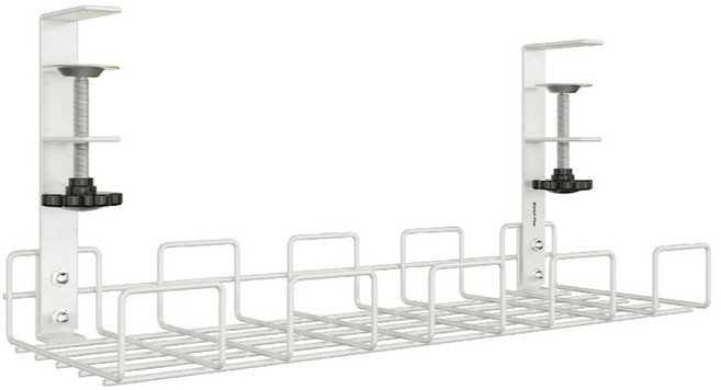 마켓플랜 레이어 무타공 멀티탭 거치대, 1개, 화이트